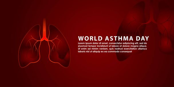 Дизайн векторной медицины Всемирного дня астмы
 - Вектор,изображение