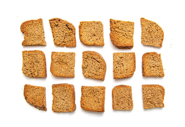 Rye crackers, cookies isolated on a white background. - 写真・画像