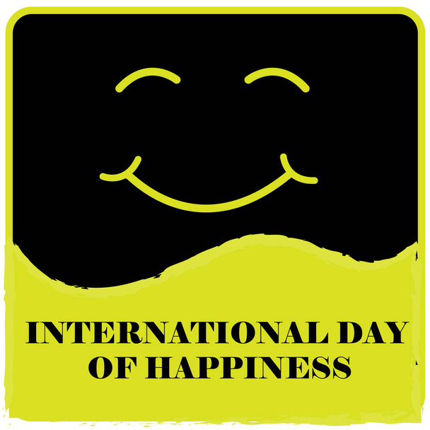 International Day of Happiness banner projekt plakatu 20 Marzec - Wektor, obraz