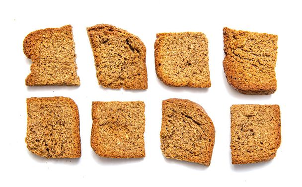 Rye crackers, cookies isolated on a white background. - Foto, Imagem