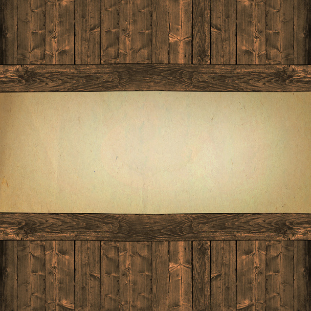 Paper on wood background or texture - Photo, Image
