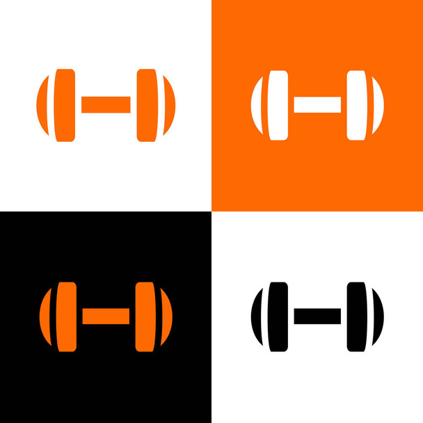 Dumbbell icon design, exercise dumbell symbol, workout vector icon - Vector, Image