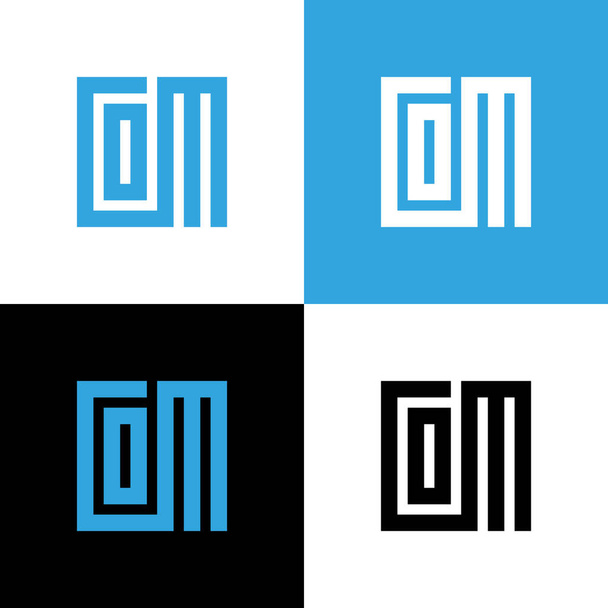 Letra inicial COM logo design template elements, abstract alphabet logotype
 - Vector, Imagen