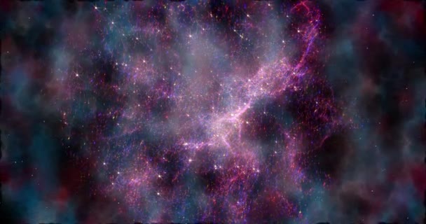Absztrakt űrgalaxis csillagpor üstökös realisztikus mozgás videó - Felvétel, videó