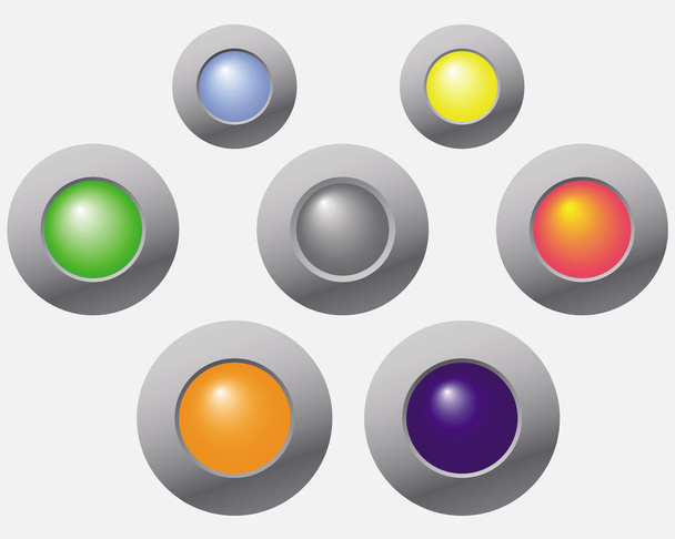 Botões coloridos
 - Vetor, Imagem