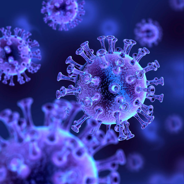 Ilustración digital de un virus
 - Foto, Imagen