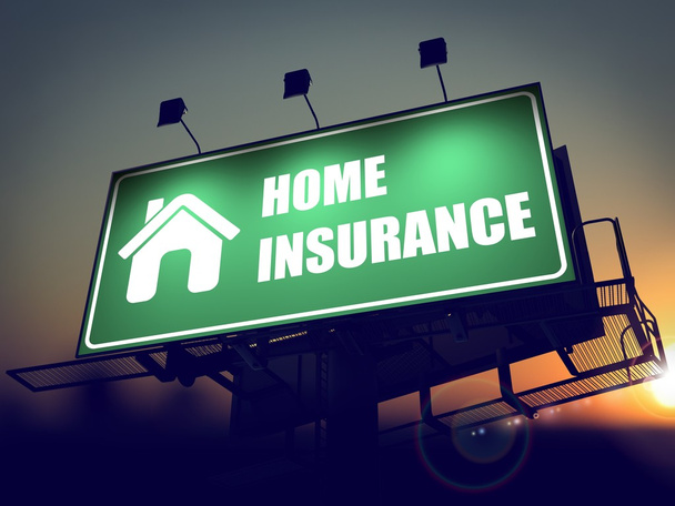 Home Insurance on Green Billboard. - Photo, Image