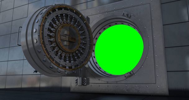 Render of the vault door. 3D - Photo, Image