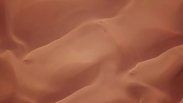 Aerial top view on sand dunes in Sahara desert, Africa, 4k - Video