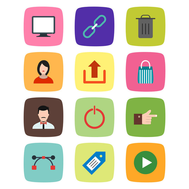 Icon set of multimedia for personal and commmercial use... - ベクター画像