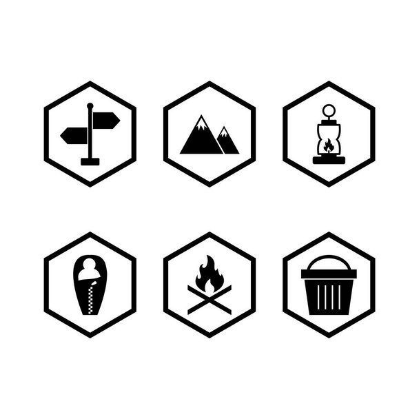 6 ícones de acampamento para uso pessoal e comercial
... - Vetor, Imagem