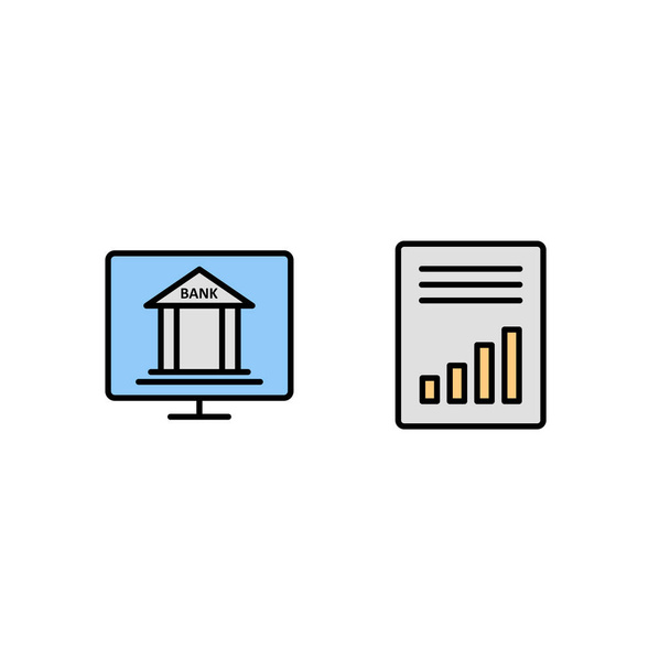 Ensemble de 2 icônes bancaires sur fond blanc Éléments isolés vectoriels
... - Vecteur, image