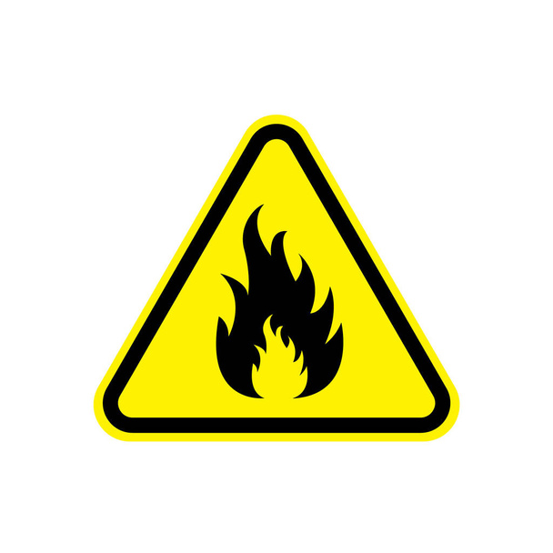 Знак опасности пожара. Векторная иллюстрация - Вектор,изображение