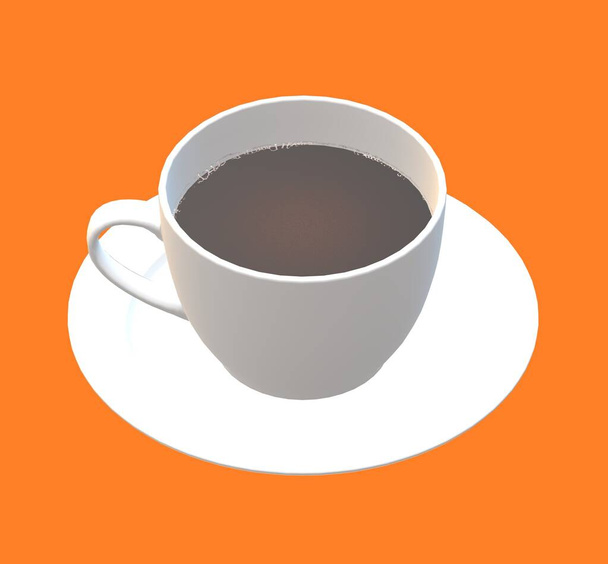 Una taza de café en un platillo - Foto, imagen
