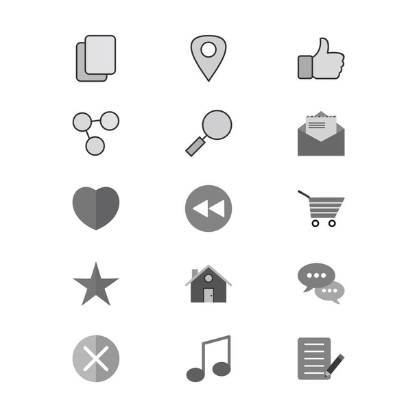 Icon set of multimedia for personal and commmercial use... - Vektor, obrázek