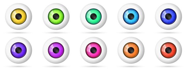 Un paio di bulbi oculari. Icona Occhio Colorato isolato. Occhi vettoriali. Illustrazione vettoriale
. - Vettoriali, immagini