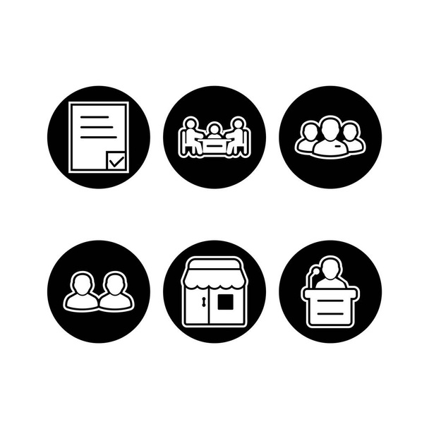 6 Icon Set von Unternehmen für den persönlichen und kommerziellen Gebrauch... - Vektor, Bild
