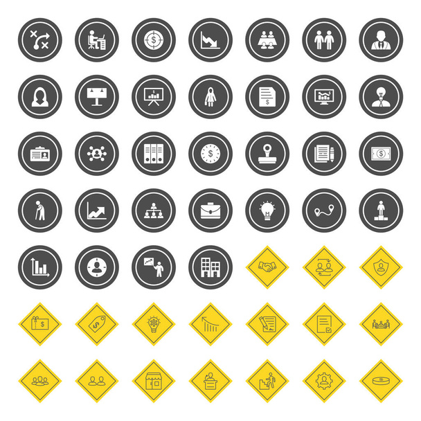 49 Icon Set von Unternehmen für den persönlichen und kommerziellen Gebrauch... - Vektor, Bild