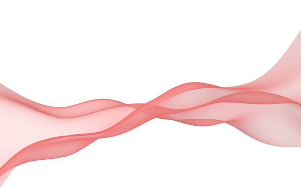 Abstract wave. Scarf. Bright ribbon on white background. Abstract smoke. Raster air background. 3D illustration - Valokuva, kuva