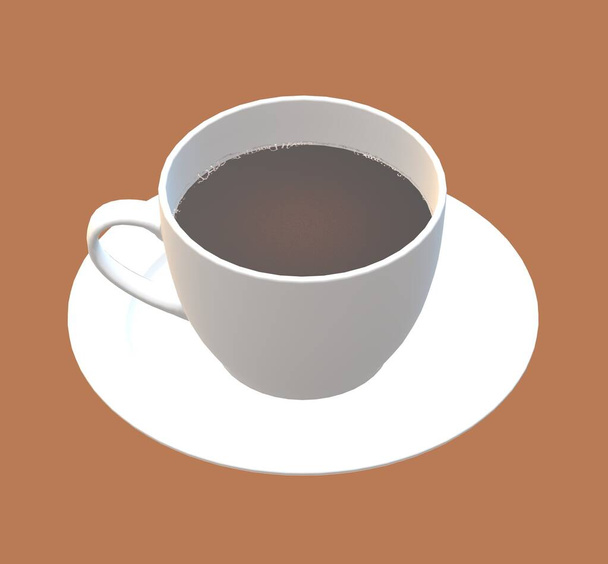 Egy csésze kávé egy csészealjon.  - Fotó, kép