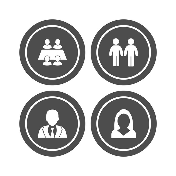 Set von 4 Business-Symbolen auf weißem Hintergrund Vektor isolierte Elemente - Vektor, Bild