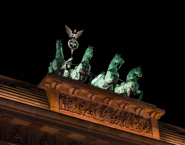 Brandenburger Tor, Braniborská brána, slavná berlínská památka v Německu - Fotografie, Obrázek
