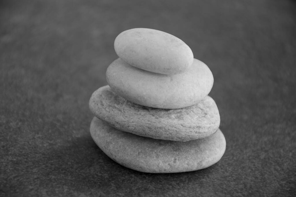 Four stones with gray backgorund - Fotografie, Obrázek