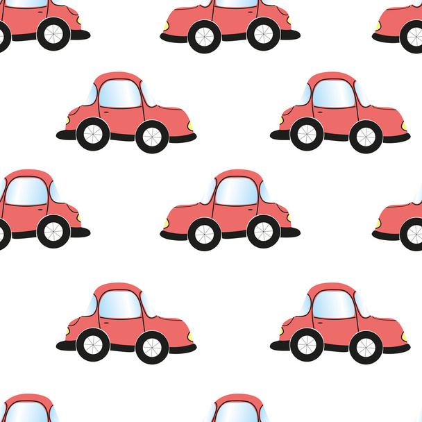 Cartoon car seamless pattern, - Διάνυσμα, εικόνα