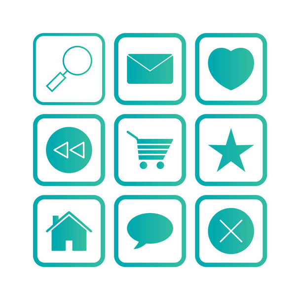 Icon set of multimedia for personal and commmercial use... - Вектор,изображение