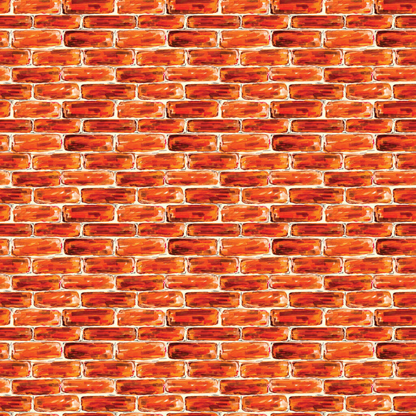 Hand-drawn marker yellow and orange brick wall seamless pattern - Photo, Image