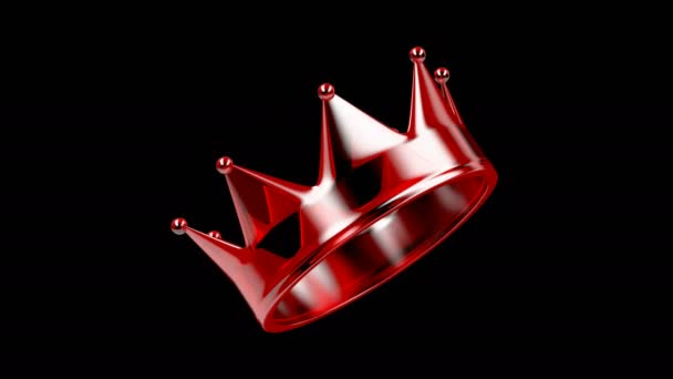 Красная хрустальная корона вращается на черном фоне
 - Кадры, видео