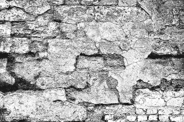 Stara, pęknięta struktura wektora betonu. Ilustracja EPS8. Czarno-białe tło grunge. Kamień, asfalt, tynk, marmur. - Wektor, obraz
