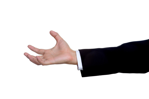 man hand sign in suit isolated - Foto, immagini