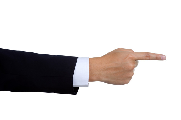 man hand sign in suit isolated - Photo, Image