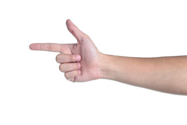 hand sign posture direct isolated - Foto, afbeelding