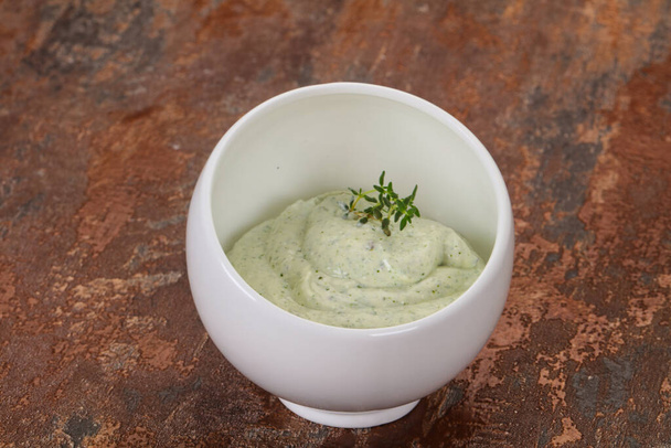 Cottage cream snack with herbs and garlic - 写真・画像