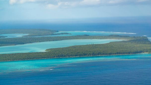 aerial view of isle of pines, a tropical island off the coast of new caledonia - Photo, Image