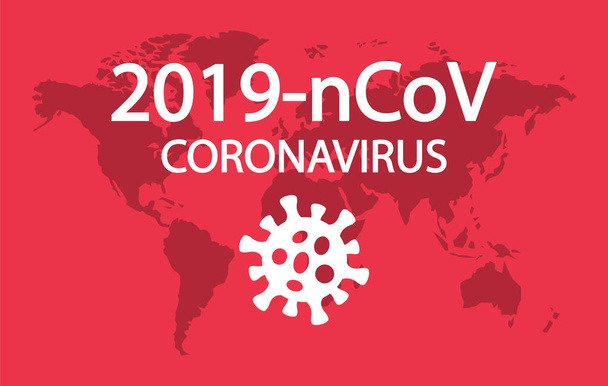Worldwide distribution of coronavirus. Coronavirus 2019-nCoV. Covid-19. - Vetor, Imagem