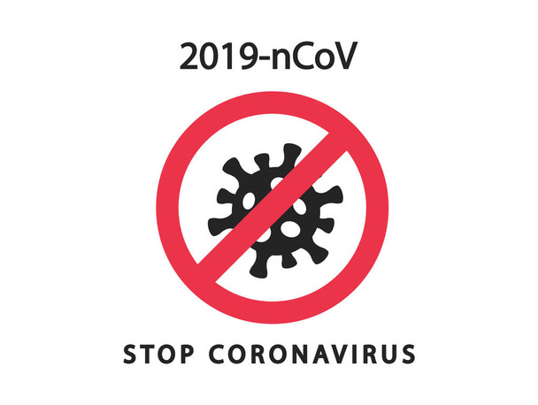 Stop coronavirus 2019-nCoV. Dangerous virus, pandemic. Vector - Wektor, obraz