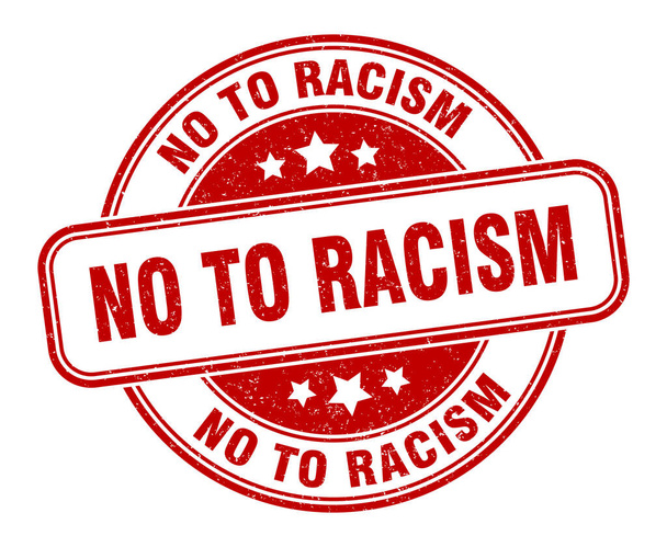 no to racism stamp. no to racism round grunge sign. label - Wektor, obraz