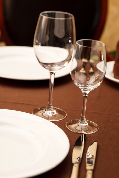 Tables set for meal - Zdjęcie, obraz
