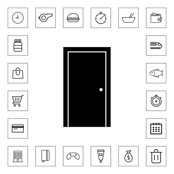 Apartment door icon for web and mobile - Vector, Image