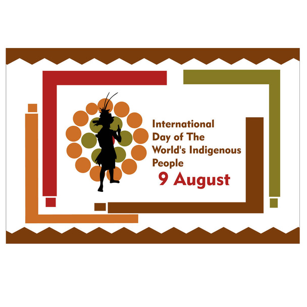 Plantilla de diseño del Día Internacional de los Pueblos Indígenas. fondo. ilustración vectorial
. - Vector, Imagen