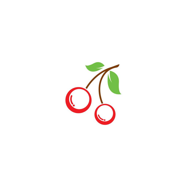 свежая малина с векторным рисунком логотипа листа
  - Вектор,изображение