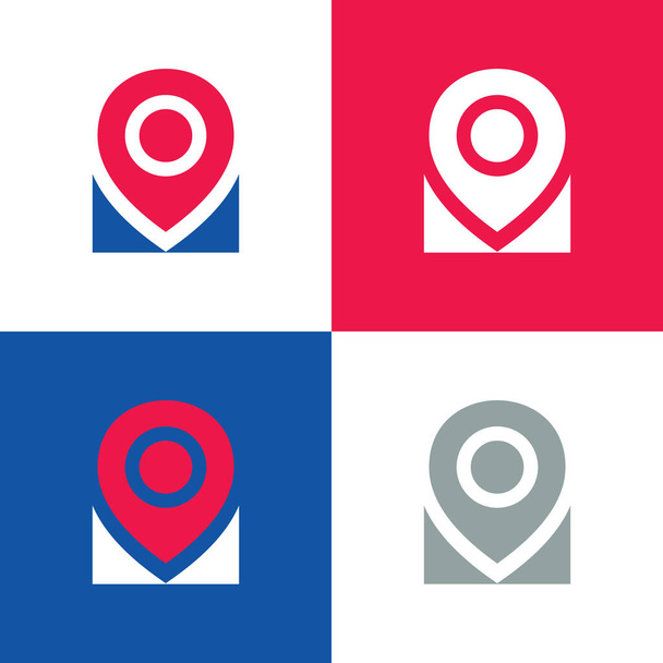 Design des Pin-Symbols, Location Point Logo-Vorlage - Vector - Vektor, Bild