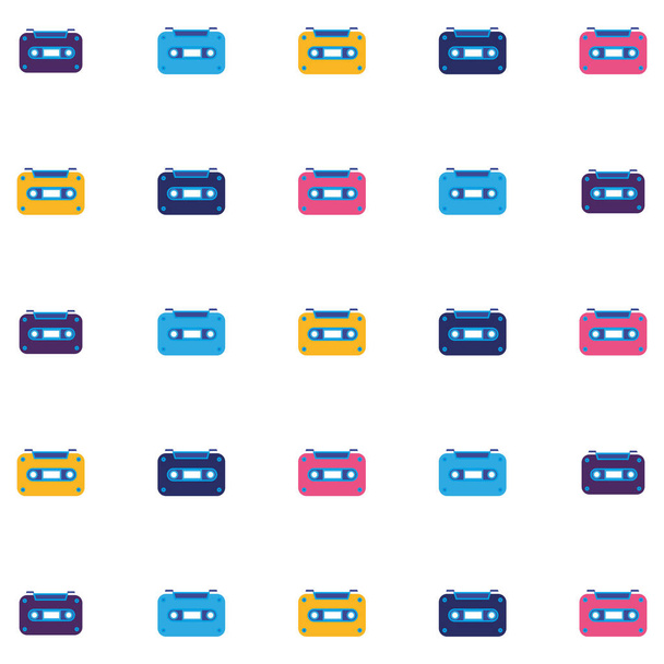 cassettes colorées pour écouter de la musique
 - Vecteur, image