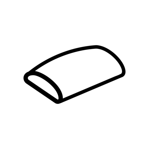 sofá redondeado cojín icono vector. letrero de cojín sofá redondeado. ilustración de símbolo de contorno aislado - Vector, imagen