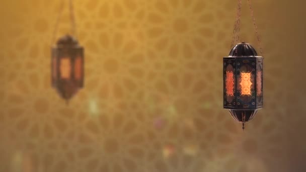 Arabska Złota Latarnia Ramadanu - Materiał filmowy, wideo