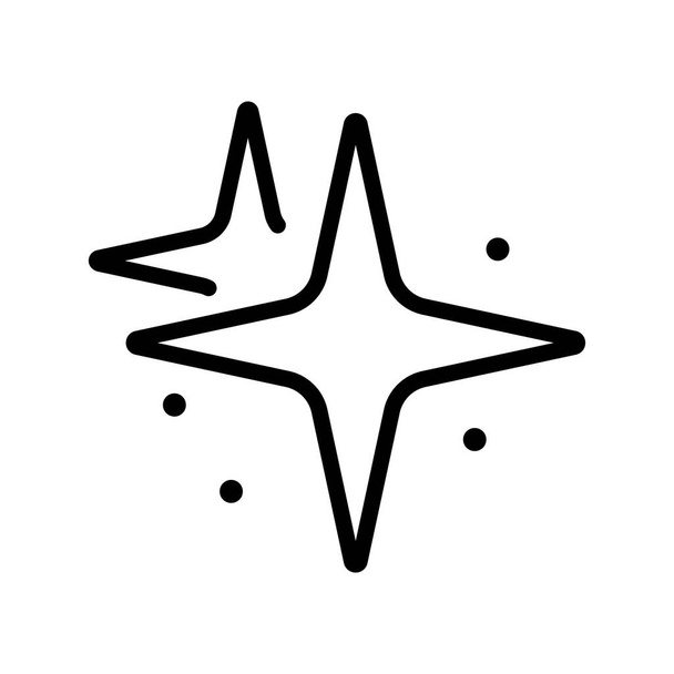 brillamento di quattro vettori di icone stellari appuntite. bagliore di segno stellare a quattro punte. illustrazione simbolo contorno isolato - Vettoriali, immagini