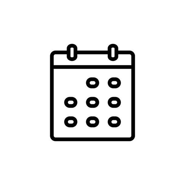 Значок календаря Дизайн логотипу Векторний шаблон та стиль лінії ілюстрації
 - Вектор, зображення